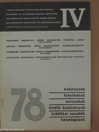A magyar múzeumok kiadványainak bibliográfiája 1978