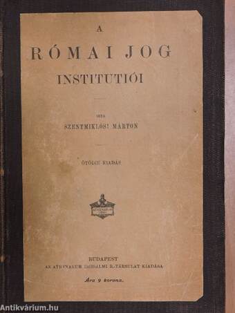 A római jog institutiói