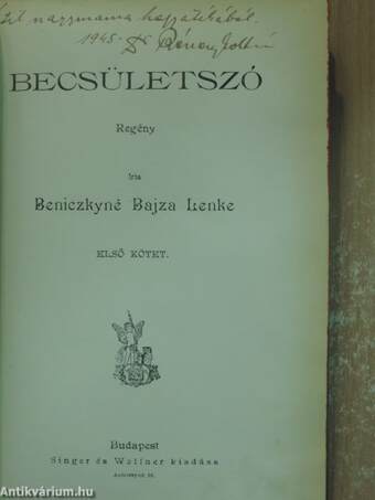 Becsületszó I-II.