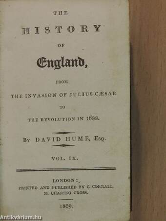 The history of England, from the invasion of Julius Caesar to the revolution in 1688 IX. (töredék)