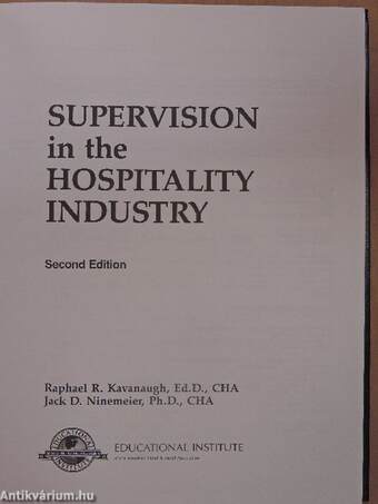 Supervision in the Hospitality Industry