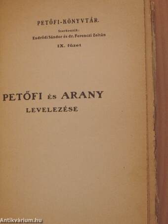 Petőfi és Arany levelezése