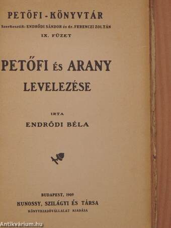 Petőfi és Arany levelezése