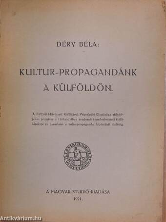 Kultur-propagandánk a külföldön