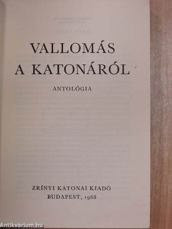 Vallomás a katonáról