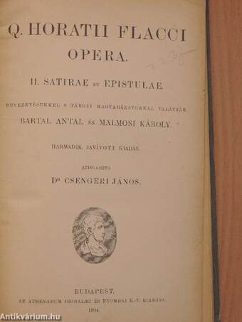 Q. Horatii Flacci Opera II.