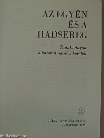 Az egyén és a hadsereg