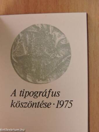 A tipográfus köszöntése (minikönyv) (számozott)