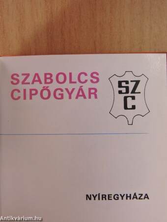 Szabolcs cipőgyár (minikönyv)