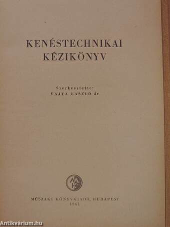 Kenéstechnikai kézikönyv