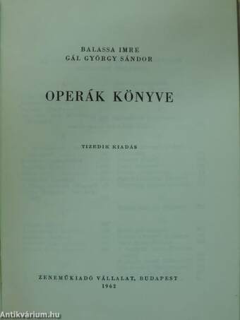 Operák könyve I-II.