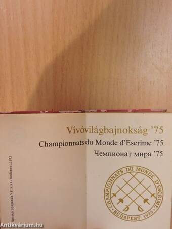 Vívóvilágbajnokság '75 (minikönyv) (számozott)