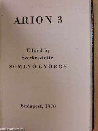 Arion 3 (minikönyv) (számozott)