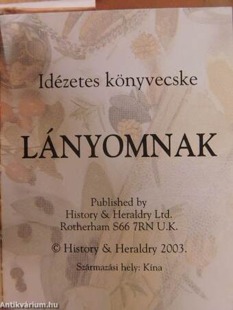 Lányomnak (minikönyv)