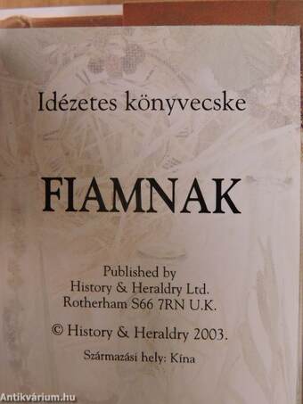 Fiamnak (minikönyv)