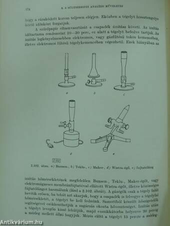 A kémiai analízis súlyszerinti módszerei I. (töredék)