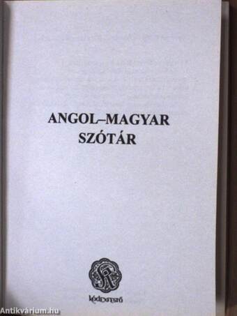 Angol-magyar/magyar-angol szótár