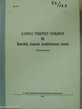 Katonai tereptan tankönyv III.