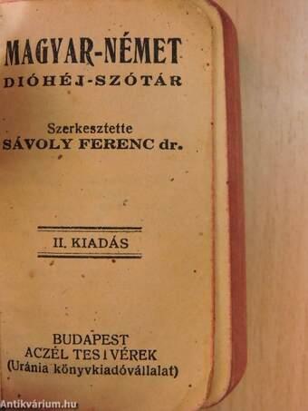 Magyar-német dióhéj-szótár (minikönyv)