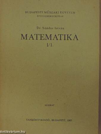 Matematika I/1.