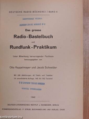 Das grosse Radio-Bastelbuch und Rundfunk-Praktikum