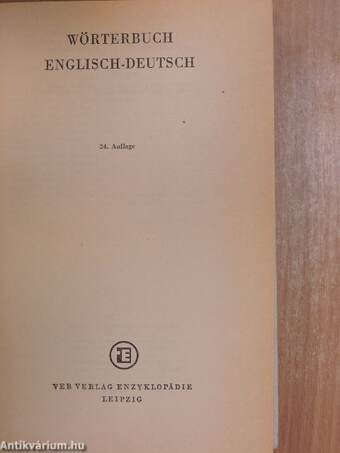 Wörterbuch Englisch-Deutsch/Deutsch-Englisch