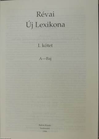 Révai új lexikona 1-19./Magyarország a XX. században I-V.