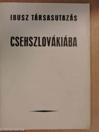 Ibusz társasutazás Csehszlovákiába