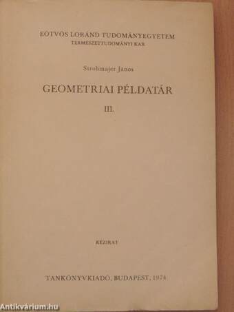 Geometriai példatár III.