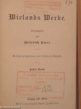 Wielands Werke 1-3. (gótbetűs)