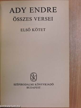 Ady Endre összes versei I-II.