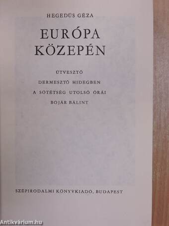 Európa közepén I-IV.