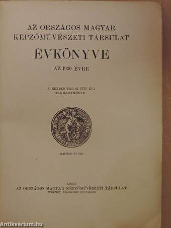 Az Országos Magyar Képzőművészeti Társulat Évkönyve az 1930. évre