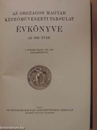 Az Országos Magyar Képzőművészeti Társulat Évkönyve az 1928. évre