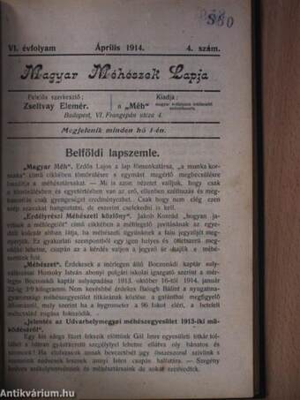 Méhész 1913./Magyar Méhészek Lapja 1914./Méh 1915. (vegyes számok) (10 db)