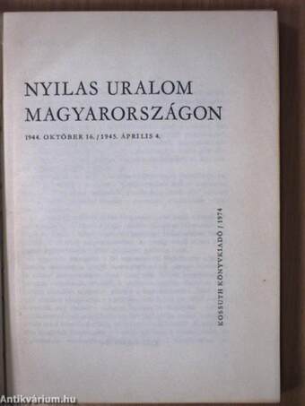 Nyilas uralom Magyarországon