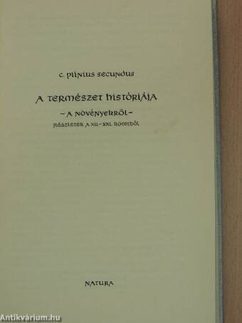 A természet históriája