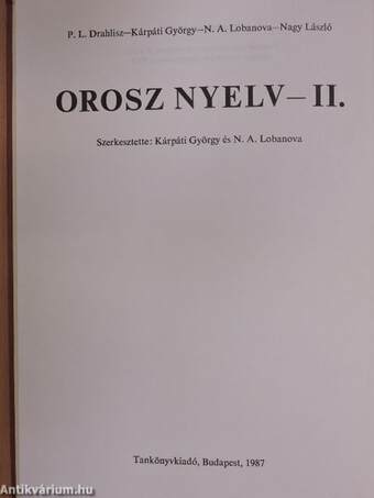 Orosz nyelv II.