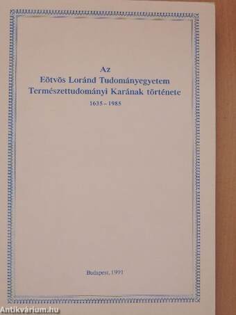 Az Eötvös Loránd Tudományegyetem Természettudományi Karának története