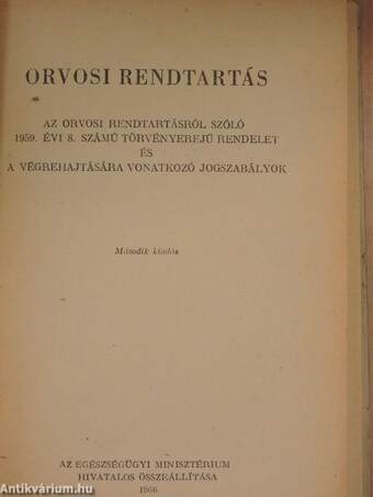 Orvosi rendtartás