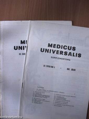 Medicus Universalis 1982. július/Supplementum