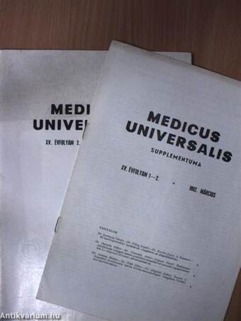 Medicus Universalis 1982. március/Supplementum