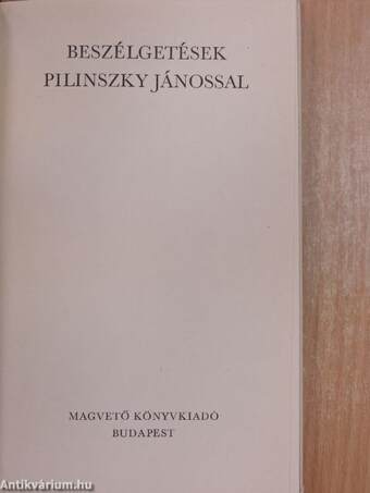 Beszélgetések Pilinszky Jánossal