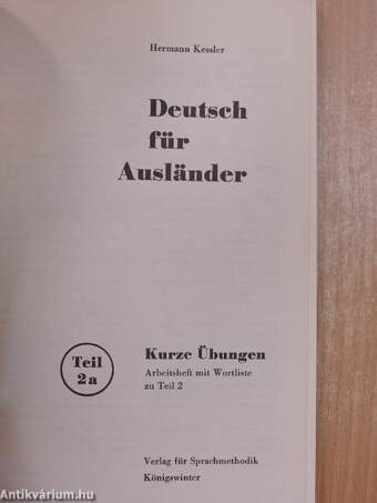 Deutsch für Ausländer 2a