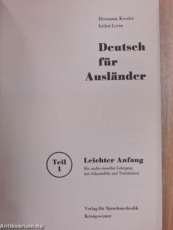 Deutsch für Ausländer 1.