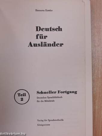 Deutsch für Ausländer 2.