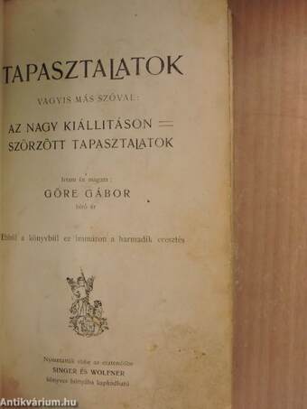 Tapasztalatok