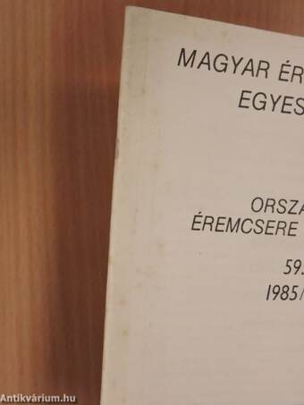 Magyar Éremgyűjtők Egyesülete Országos éremcsere közvetítés 1985/3