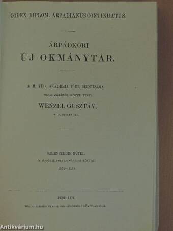 Árpád-kori új okmánytár IX.