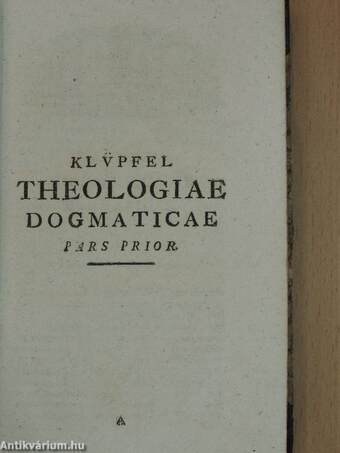 Institutiones Theologiae Dogmaticae I-II.